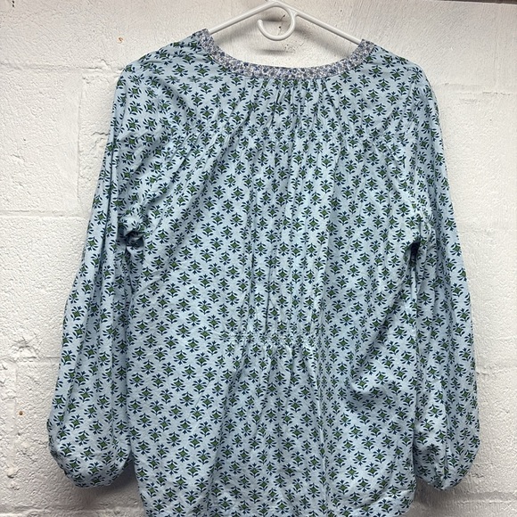 Sundance Top Floral Botanical Long Sleeve Cotton Cottagecore Peasant sz small - Picture 4 of 5